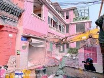 昆山2019年苏州拆除违建锤!金鸡岭三层别墅开拆